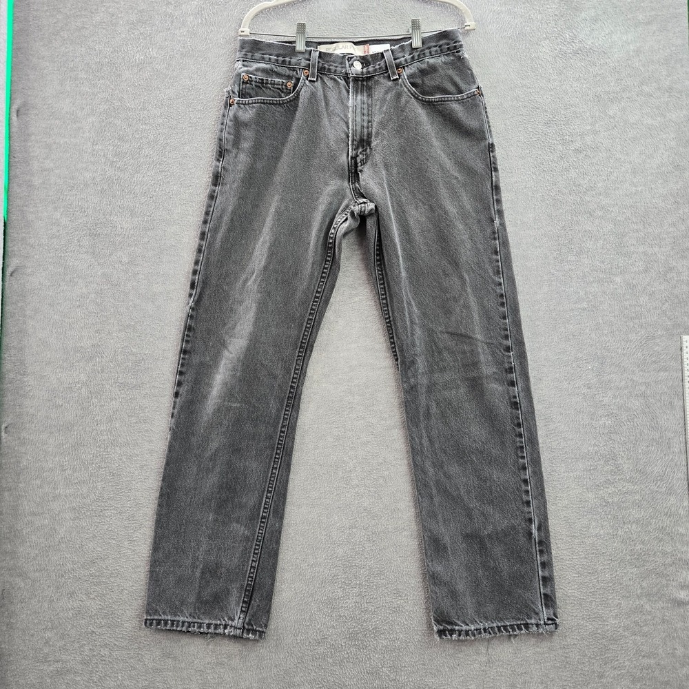 VINTAGE Levi's 505‎ Men Jeans 33X32 Gray Y2K Denim Cotton Logo Straight